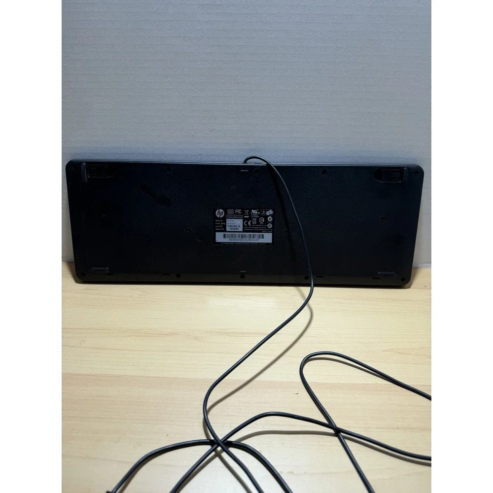 HP KU 1156 Wired USB Keyboard Black Full Size Standard Layout 